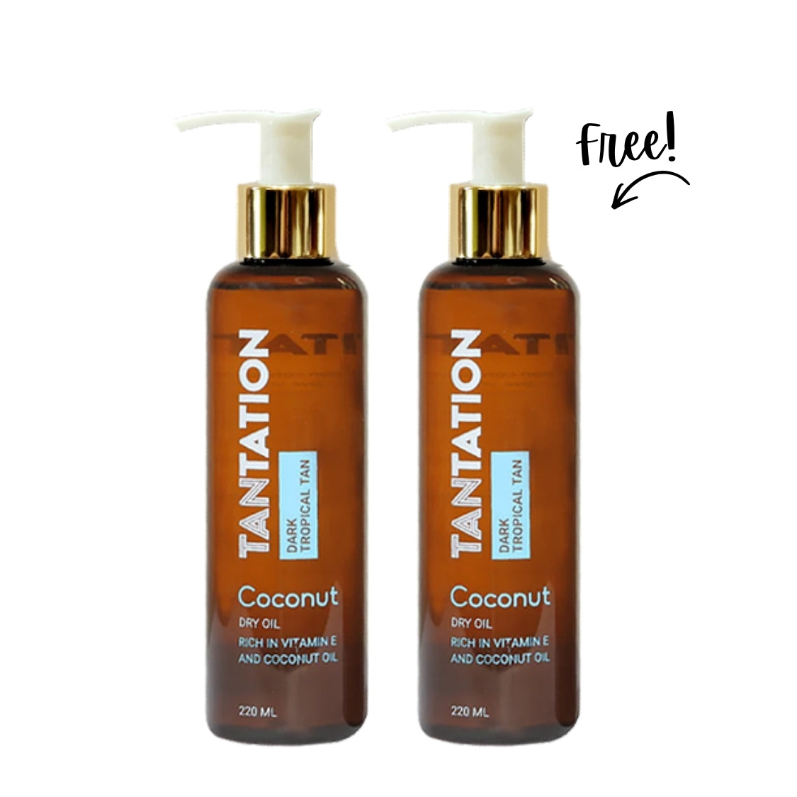 Buy 1 Get 1 | Coconut Dark Tropical Tan Dry Oil 2x220 ML